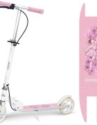 Ricokids Trotineta pentru copii Kodi Ballerina pliabila inaltime ghidon reglabila platforma antiderapanta roti din PU rezistente rulmenti ABEC-7 2 frane de mana si picior manere ergonomice pliabile si cric