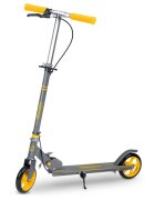 Ricokids Trotineta pentru copii Kodi GriGalben pliabila inaltime ghidon reglabila platforma antiderapanta roti din PU rezistente rulmenti ABEC-7 2 frane de mana si picior manere ergonomice pliabile si cric