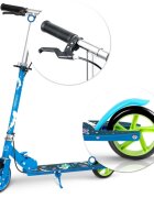 Ricokids Trotineta pentru copii Kodi Kosmos pliabila inaltime ghidon reglabila platforma antiderapanta roti din PU rezistente rulmenti ABEC-7 2 frane de mana si picior manere ergonomice pliabile si cric