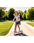 Ricokids Trotineta pentru copii Kodi Princess pliabila inaltime ghidon reglabila platforma antiderapanta roti din PU rezistente rulmenti ABEC-7 2 frane de mana si picior manere ergonomice pliabile si cric