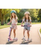 Ricokids Trotineta pentru copii Kodi Princess pliabila inaltime ghidon reglabila platforma antiderapanta roti din PU rezistente rulmenti ABEC-7 2 frane de mana si picior manere ergonomice pliabile si cric