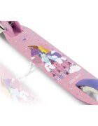 Ricokids Trotineta pentru copii Kodi Princess pliabila inaltime ghidon reglabila platforma antiderapanta roti din PU rezistente rulmenti ABEC-7 2 frane de mana si picior manere ergonomice pliabile si cric