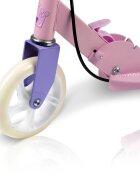 Ricokids Trotineta pentru copii Kodi Princess pliabila inaltime ghidon reglabila platforma antiderapanta roti din PU rezistente rulmenti ABEC-7 2 frane de mana si picior manere ergonomice pliabile si cric
