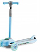 Ricokids Trotineta pentru copii Piko Albastru cu inaltime ghidon reglabilaroti cu lumi LEDcadru din aluminiu platforma antiderapantagreutate admisa 35 kg