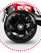 Ricokids Trotineta pentru copii Piko NegruAlbRosu cu inaltime ghidon reglabilaroti cu lumi LEDcadru din aluminiu platforma antiderapantagreutate admisa 35 kg