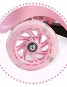 Ricokids Trotineta pentru copii Piko Roz cu inaltime ghidon reglabilaroti cu lumi LEDcadru din aluminiu platforma antiderapantagreutate admisa 35 kg