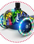 Ricokids Trotineta Piko negru-galben cu ghidon reglabil iluminare Led platforma antiderapanta greutate admisa 35 kg
