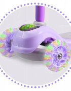 Ricokids Trotineta Piko Violet roti cu Led inaltime reglabila platforma antiderapanta cadru din aluminiu greutate admisa 35 kg