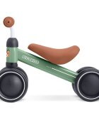 Ricokids Vehicul Ride On fara pedale Cross Country Green De la 12 luni Cadru metalic usor si rezistent Sezut confortabil din spuma moale Manere ergonomice antiderapante Roti din PP rezistent si silentios