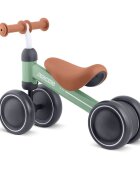 Ricokids Vehicul Ride On fara pedale Cross Country Green De la 12 luni Cadru metalic usor si rezistent Sezut confortabil din spuma moale Manere ergonomice antiderapante Roti din PP rezistent si silentios