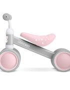 Ricokids Vehicul Ride On fara pedale Cross Country Pink De la 12 luni Cadru metalic usor si rezistent Sezut confortabil din spuma moale Manere ergonomice antiderapante Roti din PP rezistent si silentios