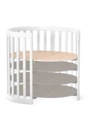 RKids Patut 3 in 1 din lemn de fag Roma pentru copii 140 x 70 cm Alb