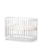 RKids Patut 3 in 1 din lemn de fag Roma pentru copii 140 x 70 cm Alb