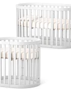 RKids Patut 3 in 1 din lemn de fag Roma pentru copii 140 x 70 cm Alb