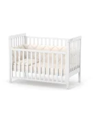 RKids Patut din lemn de fag Como pentru copii 120 x 60 cm cu laterala detasabila inaltime reglabila a saltelei lamele detasabile si sina pentru dentitie Ivory