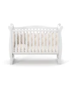 RKids Patut din lemn de fag pentru copii Cannes 120 x 60 cm cu laterala detasabila si inaltime reglabila Alb