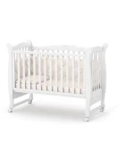 RKids Patut din lemn de fag pentru copii Cannes 120 x 60 cm cu laterala detasabila si inaltime reglabila Alb