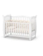 RKids Patut din lemn de fag pentru copii Cannes 120 x 60 cm cu laterala detasabila si inaltime reglabila Alb