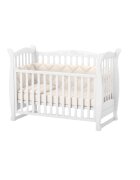 RKids Patut din lemn de fag pentru copii Cannes 120 x 60 cm cu laterala detasabila si inaltime reglabila Alb