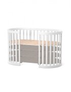 RKids Patut din lemn de fag pentru copii Roma 3 in 1 Graphite 140 x 70 cm