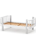 RKids Patut pentru adolescenti din fag si pal 160 x 80 cm de la 3 ani Monaco alb-gri