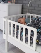 RKids Patut pentru adolescenti din fag si pal 160 x 80 cm de la 3 ani Monaco alb-gri