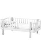 RKids Patut pentru adolescenti din fag si pal 160 x 80 cm de la 3 ani Monaco alb-gri