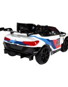 ROLLPLAY Masina electrica pentru copii BMW M8 GTE Racing 12V cu telecomanda si lumini Led radio si Mp3 schimbator de viteze