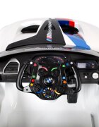 ROLLPLAY Masina electrica pentru copii BMW M8 GTE Racing 12V cu telecomanda si lumini Led radio si Mp3 schimbator de viteze