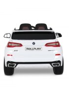 ROLLPLAY Masina electrica pentru copii BMW X5 White 45W Versiune M 12V cu telecomanda deschidere usi Mp3 scaun piele si efecte muzicale