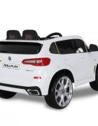 ROLLPLAY Masina electrica pentru copii BMW X5 White 45W Versiune M 12V cu telecomanda deschidere usi Mp3 scaun piele si efecte muzicale
