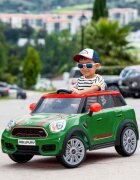 ROLLPLAY Masina electrica pentru copii Mini Countryman 12V 70W cu schimbator viteza scaun piele muzica si lumni