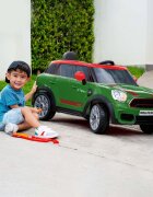 ROLLPLAY Masina electrica pentru copii Mini Countryman 12V 70W cu schimbator viteza scaun piele muzica si lumni