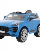 ROLLPLAY Masina electrica pentru copii Porche Macan Turbo 70W albastra deschidere usi schimbator de viteze unitate audio cu Mp3 si bluetooth cu telecomanda