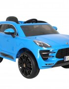 ROLLPLAY Masina electrica pentru copii Porche Macan Turbo 70W albastra deschidere usi schimbator de viteze unitate audio cu Mp3 si bluetooth cu telecomanda