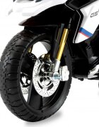 ROLLPLAY Motocicleta electrica pentru copii BMW R 1200 Adventure GS 15W cu roti ajutatoare compartiment depozitare radio si lumni