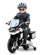 ROLLPLAY Motocicleta electrica pentru copii BMW R 1200 Adventure GS 15W cu roti ajutatoare compartiment depozitare radio si lumni