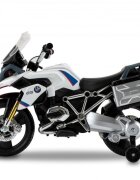 ROLLPLAY Motocicleta electrica pentru copii BMW R 1200 Adventure GS 15W cu roti ajutatoare compartiment depozitare radio si lumni