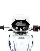 ROLLPLAY Motocicleta electrica pentru copii BMW R 1200 Adventure GS 15W cu roti ajutatoare compartiment depozitare radio si lumni