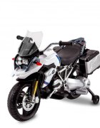 ROLLPLAY Motocicleta electrica pentru copii BMW R 1200 Adventure GS 15W cu roti ajutatoare compartiment depozitare radio si lumni