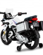 ROLLPLAY Motocicleta electrica pentru copii BMW R 1200 Adventure GS 15W cu roti ajutatoare compartiment depozitare radio si lumni