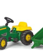 ROLLY TOYS Tractor cu pedale Rolly Kid John Deere cu remorca