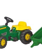 ROLLY TOYS Tractor cu pedale Rolly Kid John Deere cu remorca