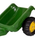 ROLLY TOYS Tractor cu pedale Rolly Kid John Deere verde cu remorca si cupa