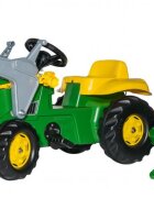 ROLLY TOYS Tractor cu pedale Rolly Kid John Deere verde cu remorca si cupa