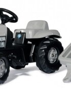 ROLLY TOYS Tractor cu pedale Rolly Kid Little Grey Fergie cu remorca