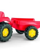 ROLLY TOYS Tractor cu pedale Rolly Kid X Rosu cu remorca si cupa
