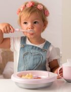 Rotho-Baby Design Farfurie termica 6 luni plus rose pearl white silver Rotho Baby Design
