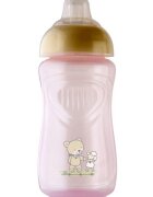 Rotho-Baby Design Pahar cu supapa silicon 300 ml Tender rose Rotho-babydesign