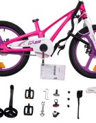 Royal Baby Bicicleta pentru copii 16 inch Galaxy G1601C RozAlb 4-6 ani cu roti ajutatoare si frana pe disc